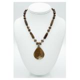 VTG Mexican Hand-carved 'Onyxtone' Necklace