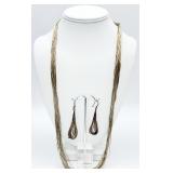 925 VTG Southwestern Multi-Strand Heishi Tube Set