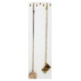 2 Gold-tone Fashion Necklaces