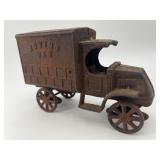 Vintage Cast Iron Moving Van Toy Truck