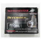 Box of Winchester Elite Defender 4S&W Bullets