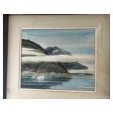 AlaskanCoastal Watercolor Painting A M Kirschbaum
