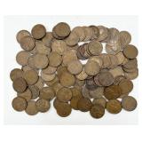 100 Wheat Pennies, 1909-1950