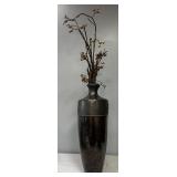 *Large Decorative Vase with Floral Stems