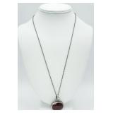 James Avery 925 Chain w/ 925 Mexico Red Jasper