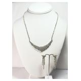 Beautiful Rhinestone Necklace & Earring Set