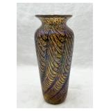 Beautiful 2004 'Ron Mynatt' Signed Art Glass Vase