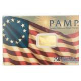 Pamp Susie 1776-2026 250th Anniv. 2.5g Gold Bar