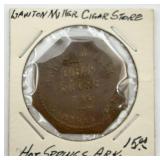 RARE Antq. Hot Springs, AR Lawton Miller Cigar Tok