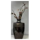 *Large Decorative Vase with Floral Stems