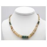 VTG Graduated Mother-of-Pearl & Turquoise Necklace