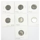7 Buffalo Nickels