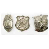 3 VTG Metal Badges