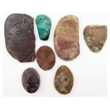 7 Polished Lapidary Cabochons