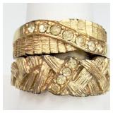2 Gold-tone Fashion Rings