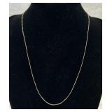 18K Gold Box Chain Necklace