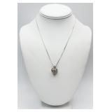 925 Pendant/Chain w/ Pearl in Filagree 'Cage'