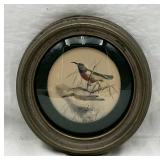VTG Hand Colored Art Gravure of 2 Birds