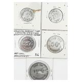 Set of Cummins State Farm Scrip Trade Tokens