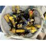 Bucket of assorted sheet metal cutters