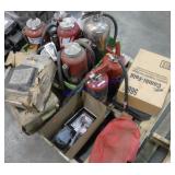 Fire extinguishers, exit sign