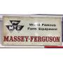 1968 MASSEY FERGUSON DEALER Metal sign (W-40”H-20")