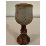 Signed Stoneware Pottery Goblet