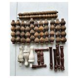 Lot of Misc Wood Spindles Etc