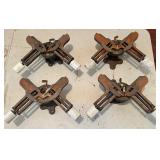 Lot of 4 Heavy Metal Framing Miter Vices