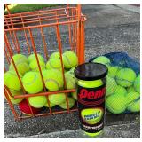 Misc Tennis Balls and Ball Hopper