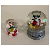 Pair of Mickey Snow Globes