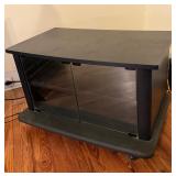 Black Rolling Tv Stand