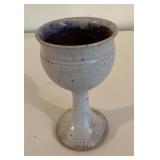 Signed Stoneware Pottery Goblet