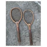 Vintage A.G. Spalding and Bros. Wooden Racquets