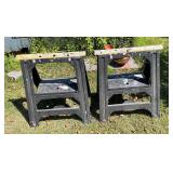 Pair of Plastic Saw Horses