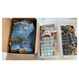 Misc Lot of Small Round/ Square Decorative Tiles