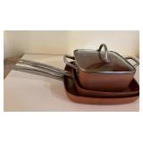 3 Piece Copper Chef Skillet