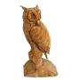 Large Solid Wood Owl Sculpture 38.5"h