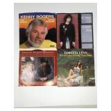 4 Country 45 RPM Vinyl Records