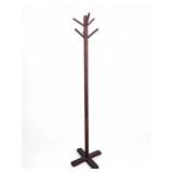 Mid-Century Wood Coat Rack With Adjustable Height