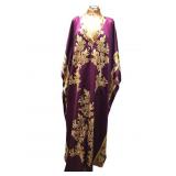 Winlar Purple Caftan With Floral Design