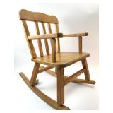 Wooden Childrenï¿½s Rocking Chair With Bell
