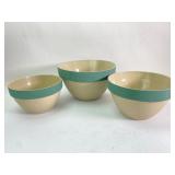 Three Ceramic Mixing Bowls
