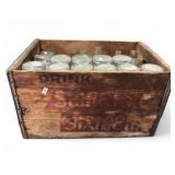 Vintage Sweet Sixteen Wooden Crate With Bottles
