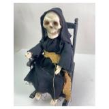 Skeleton In Rocking Chair Animated Decor