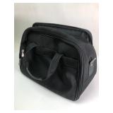 Black Nylon Travel Bag With Compartments
