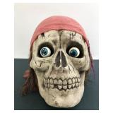 Styrofoam Skull With Pink Bandana