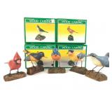 5 Handcrafted Wooden Bird Carvings