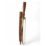 33ï¿½ï¿½ Thai Dha Sword With Wooden Sheath