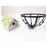 Decorative Birdhouse And Hanging Basket